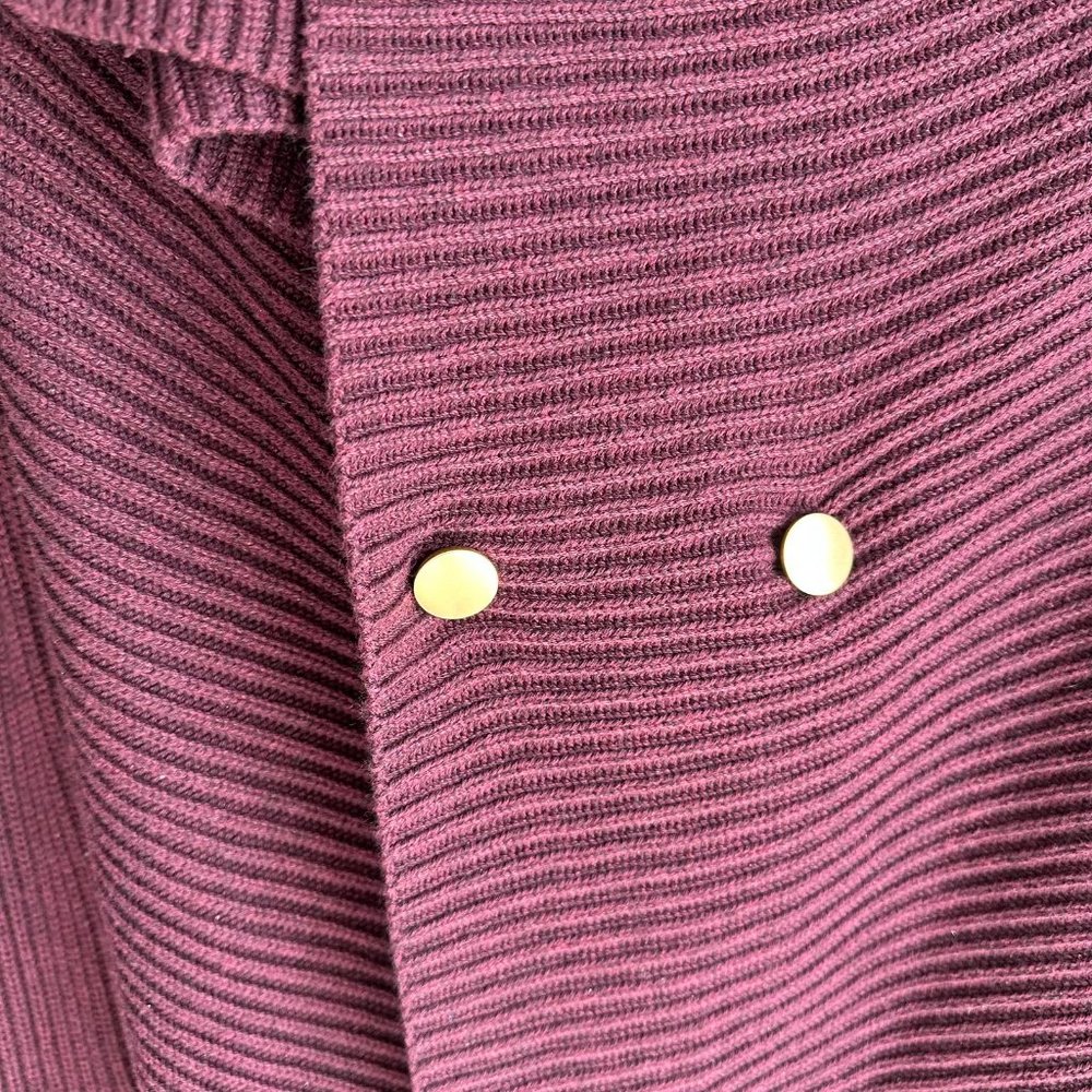 CABI Regal Mulberry Ladies Long Ribbed Career Cardigan Sweater, S - Picture 7 of 7